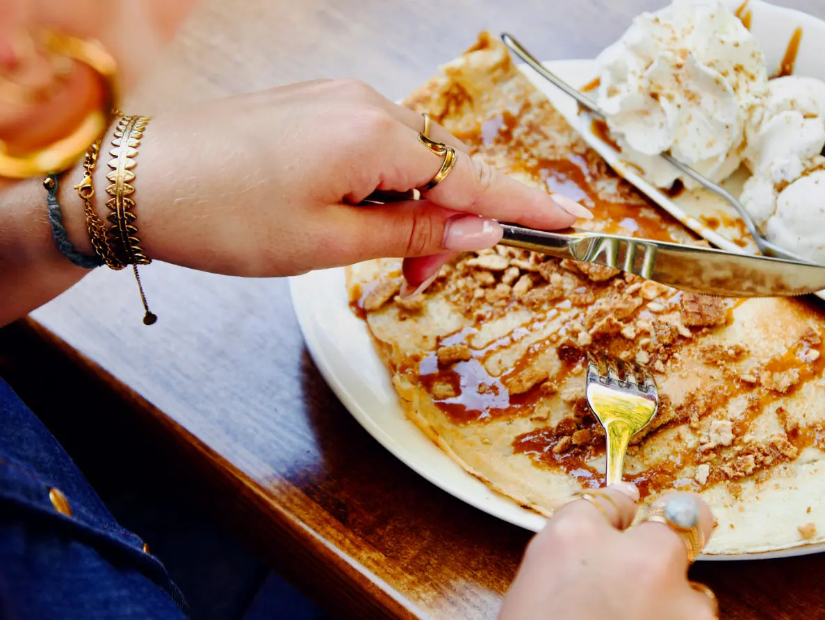 Pannenkoek met slagroom